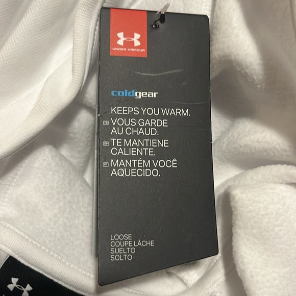 White and Pink Under Armour Coolgear Sweatshirt Size Large - Picture 4 of 4